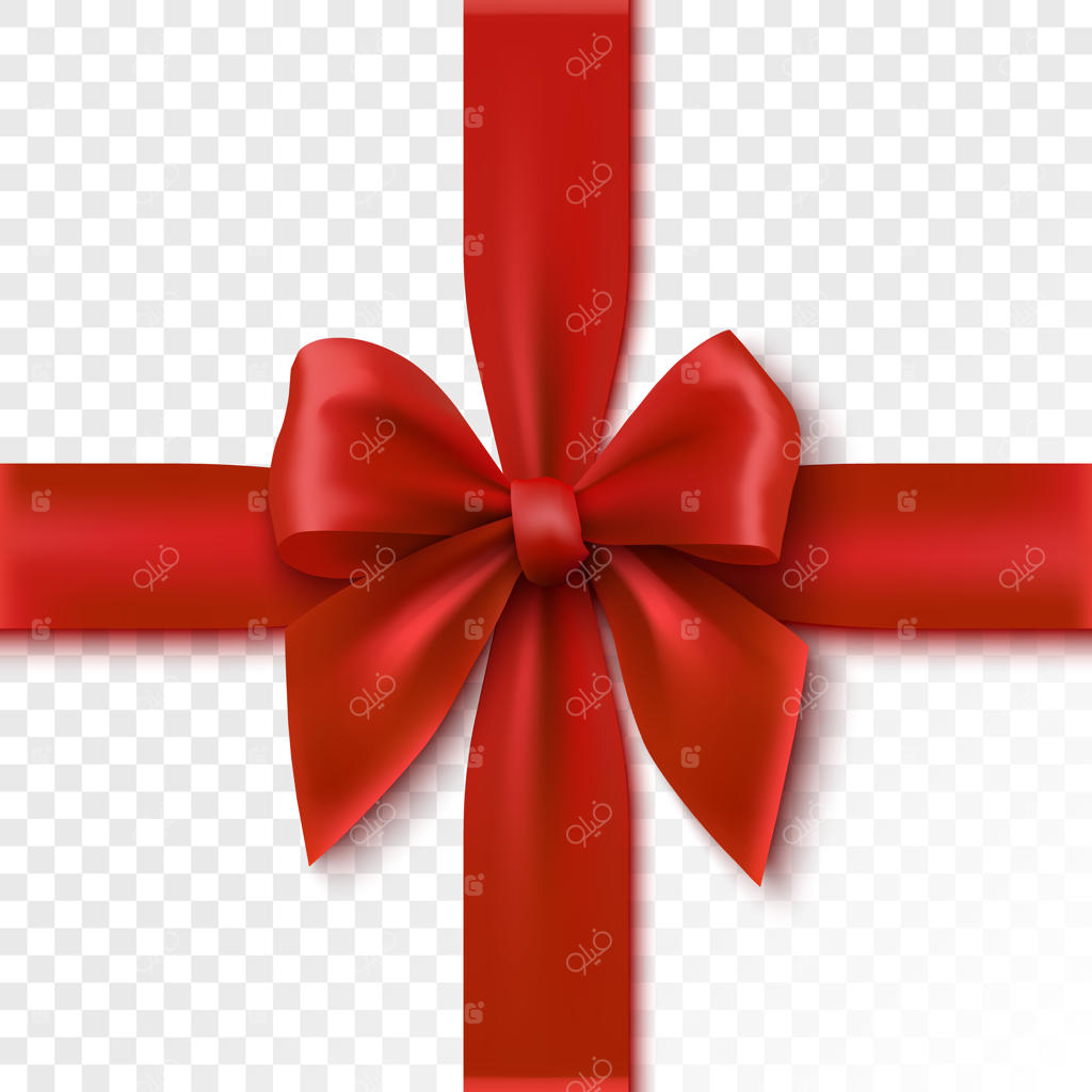 تصویر روبان قرمز جشن برای بسته‌بندی جعبه کادو