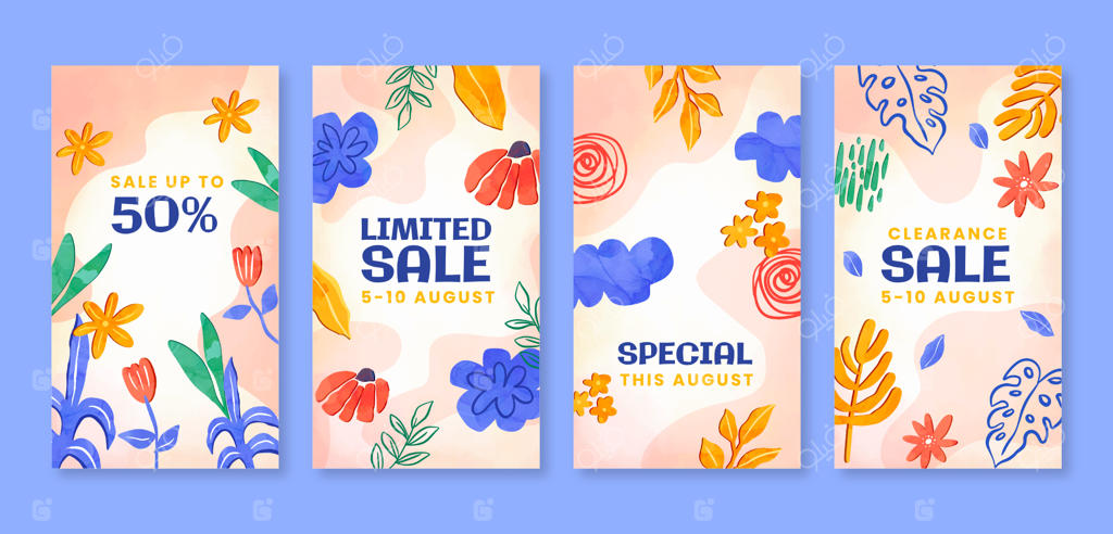 مجموعه استوری‌های اینستاگرام فروش آبرنگ