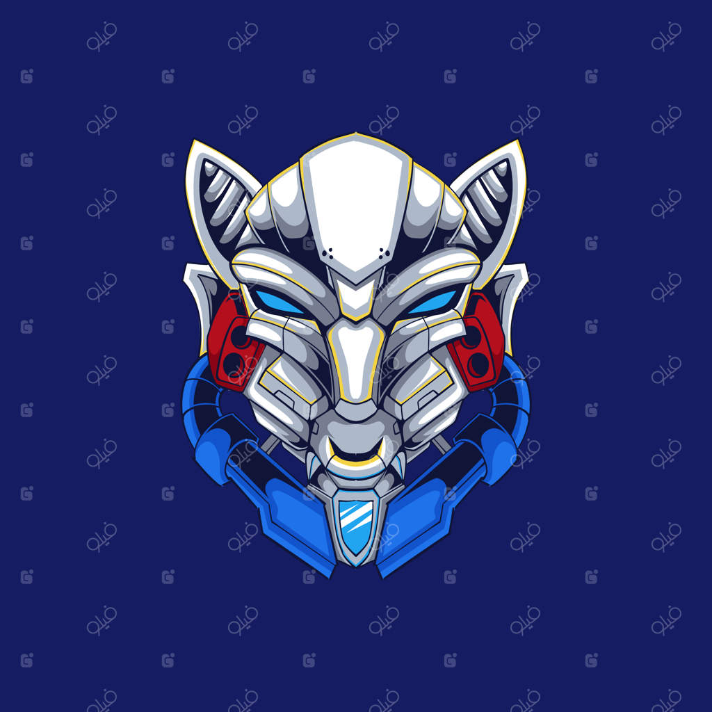 تصویرسازی ربات گاندام با کلاه‌خود