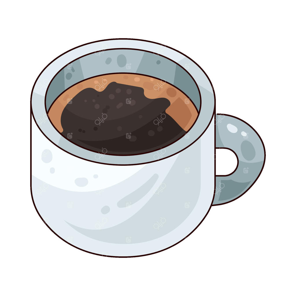 تصویرسازی از یک فنجان قهوه