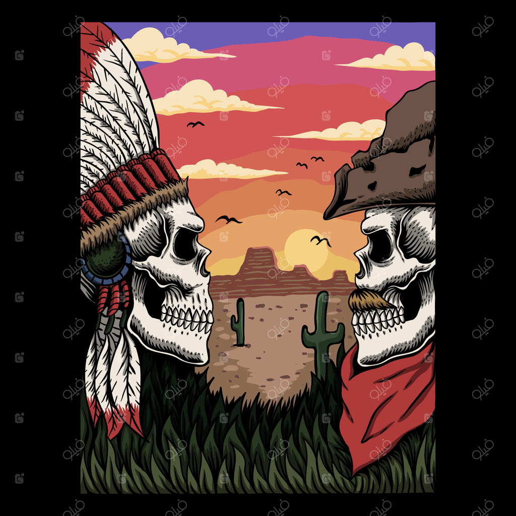 تصویر کابوی و سرخپوست