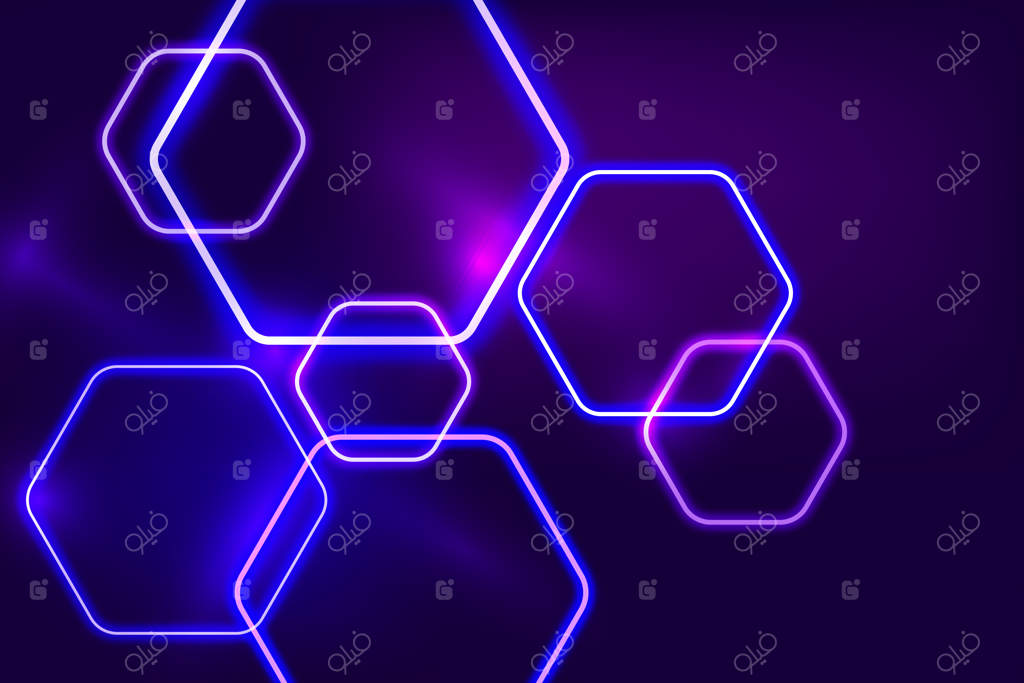 سبک پس‌زمینه نورهای نئونی