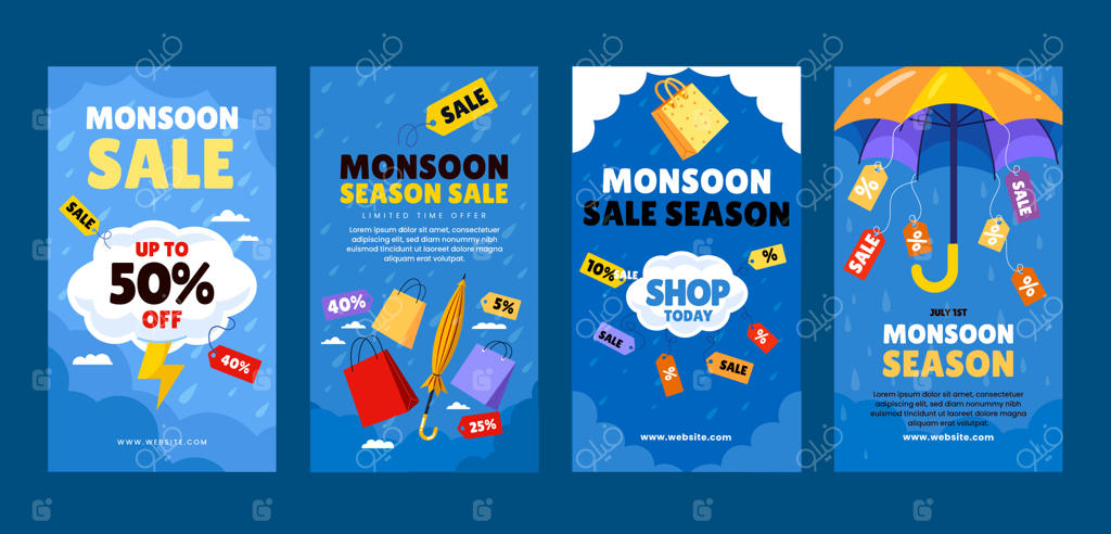 مجموعه استوری‌های اینستاگرام برای فصل باران