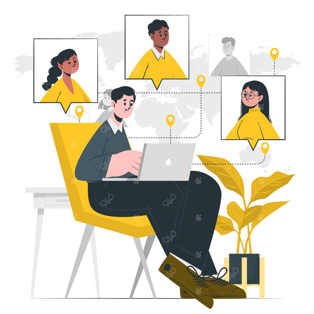 تصویرسازی مفهوم استخدام از راه دور