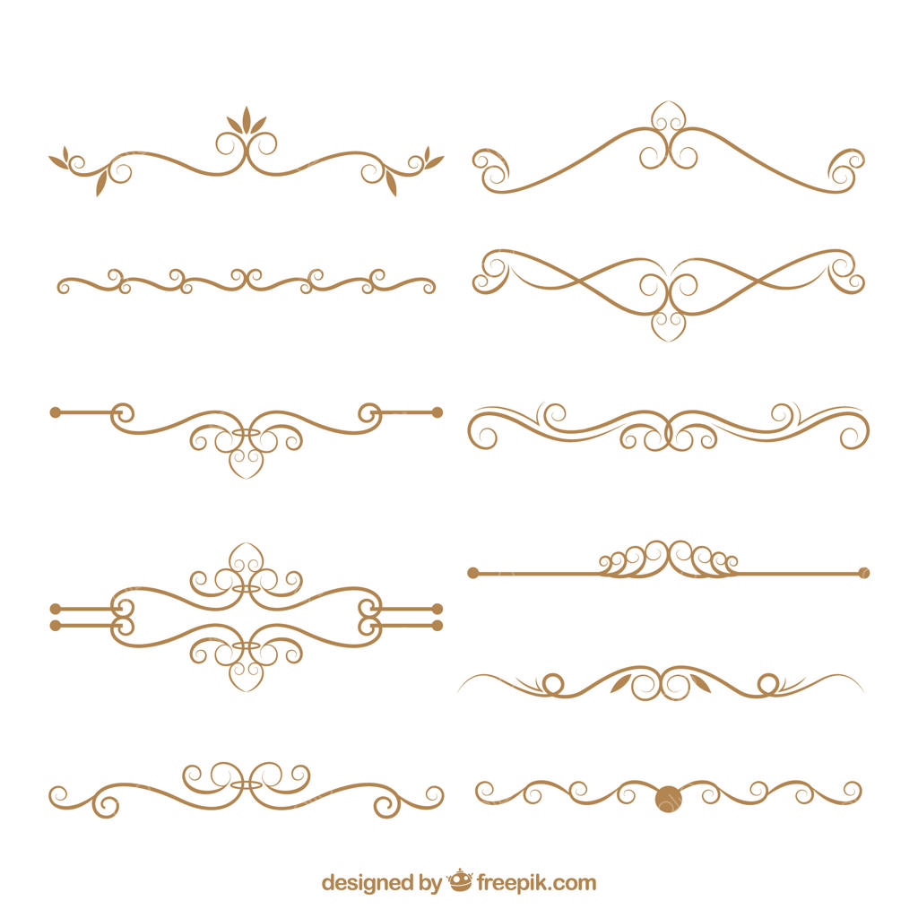مجموعه‌ای از تزئینات طلایی