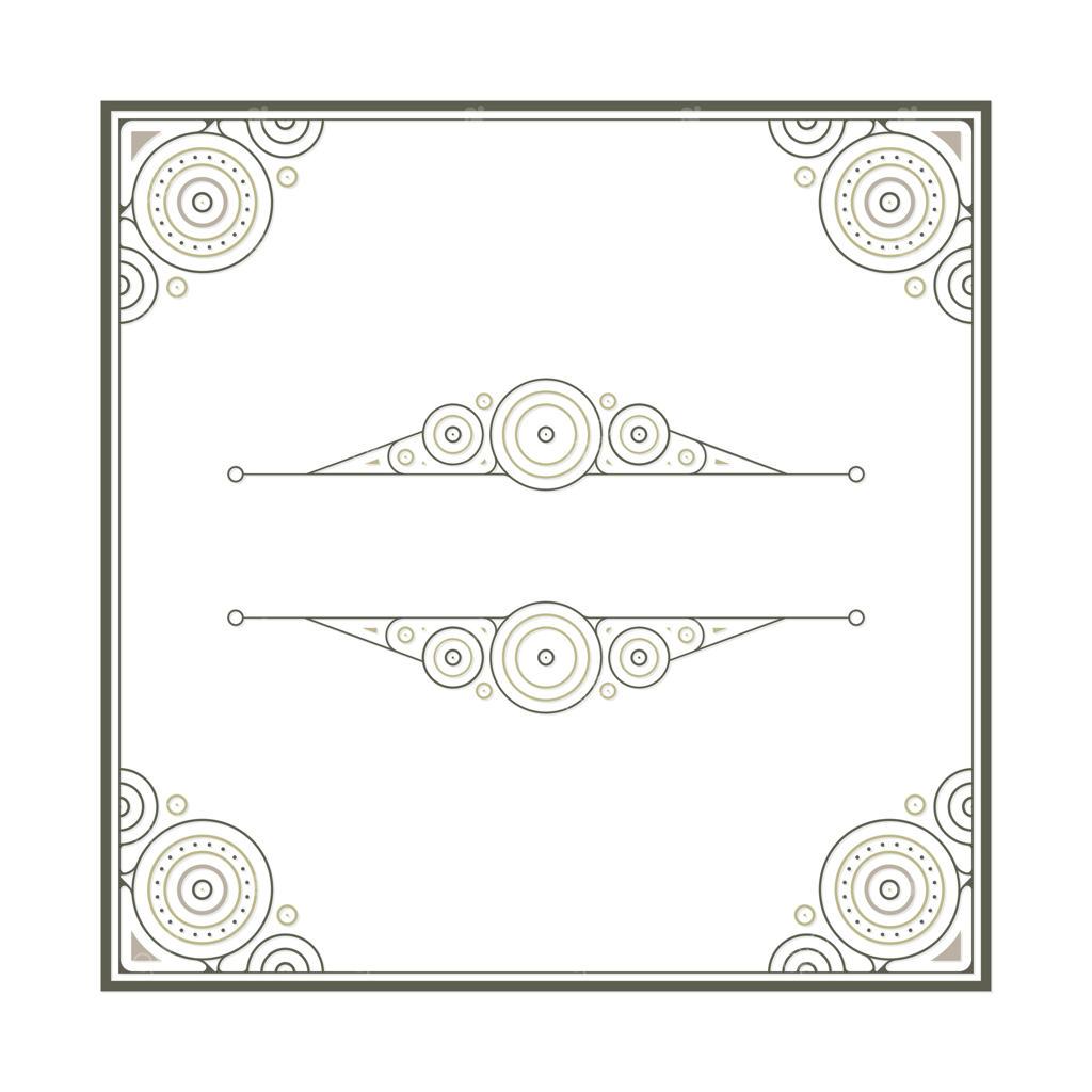طراحی دکوراسیون مینیمالیستی قاب دایره‌ای هندسی برای دعوتنامه یا کارت