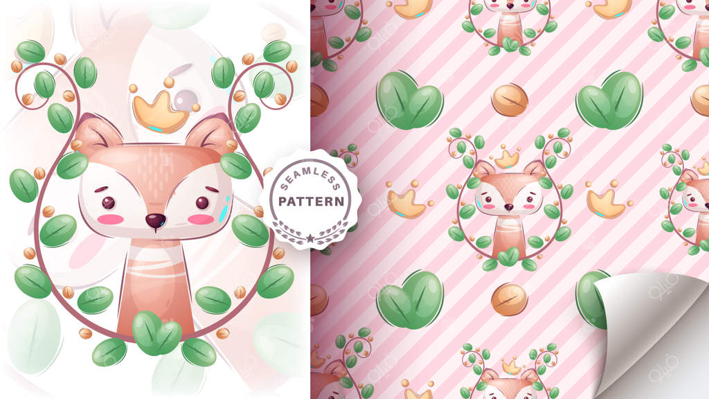 پوستر و محصولات تجاری روباه در جنگل