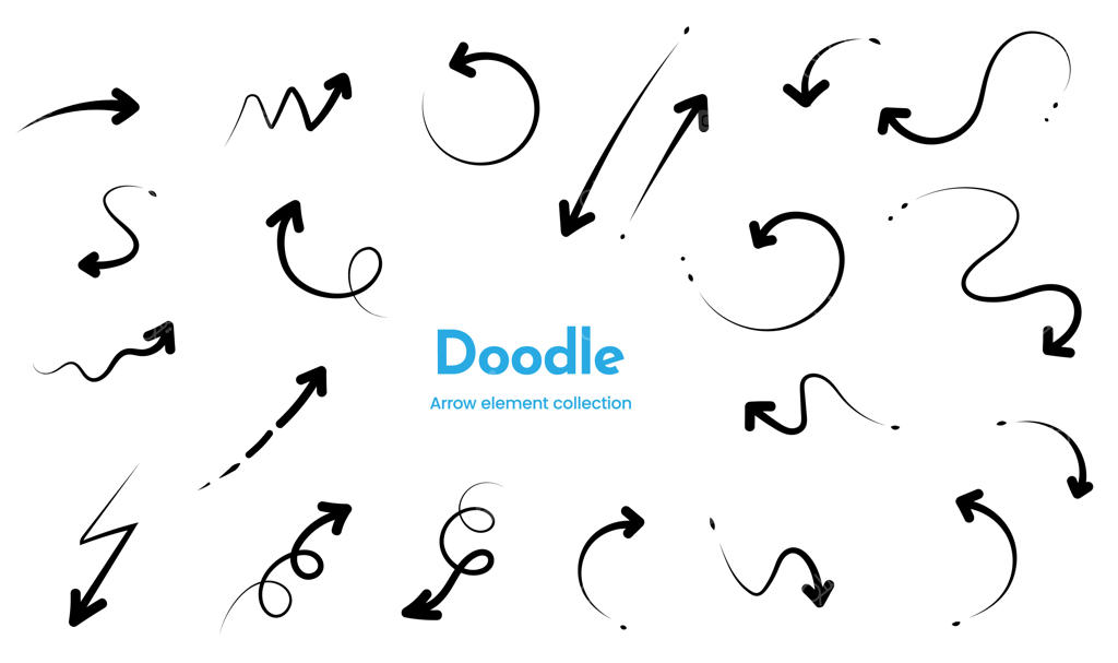 مجموعه فلش‌های گرافیتی خلاقانه با طراحی دستی