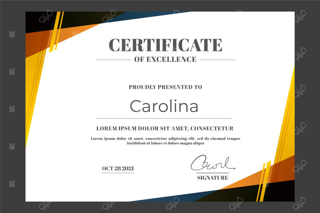 قالب گواهی هندسی انتزاعی