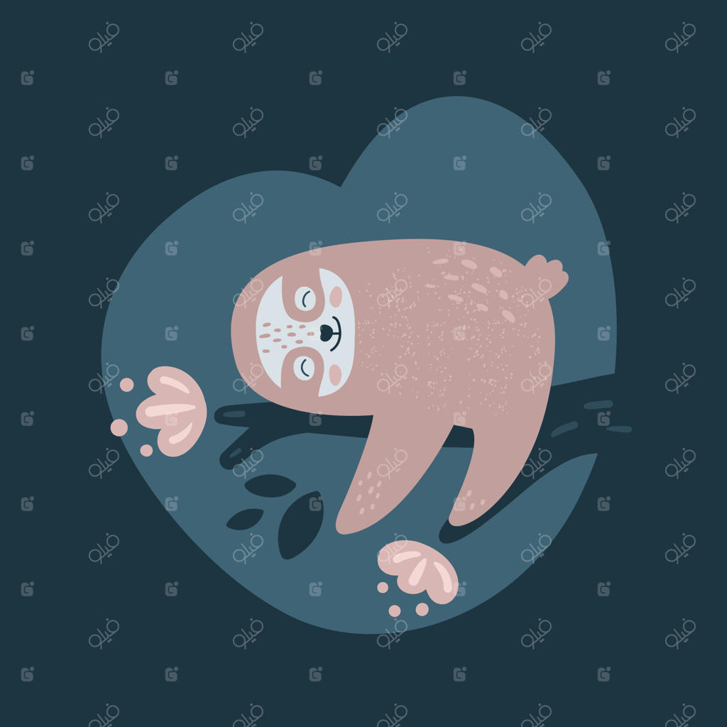 تنبل بامزه در حال استراحت روی درخت