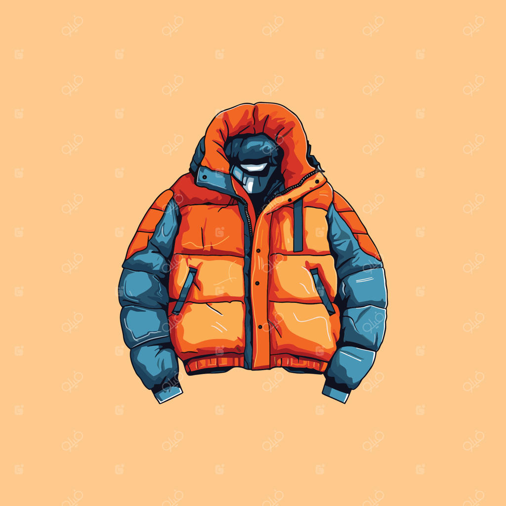 تصویر وکتور ژاکت پفی (کلیپ آرت)