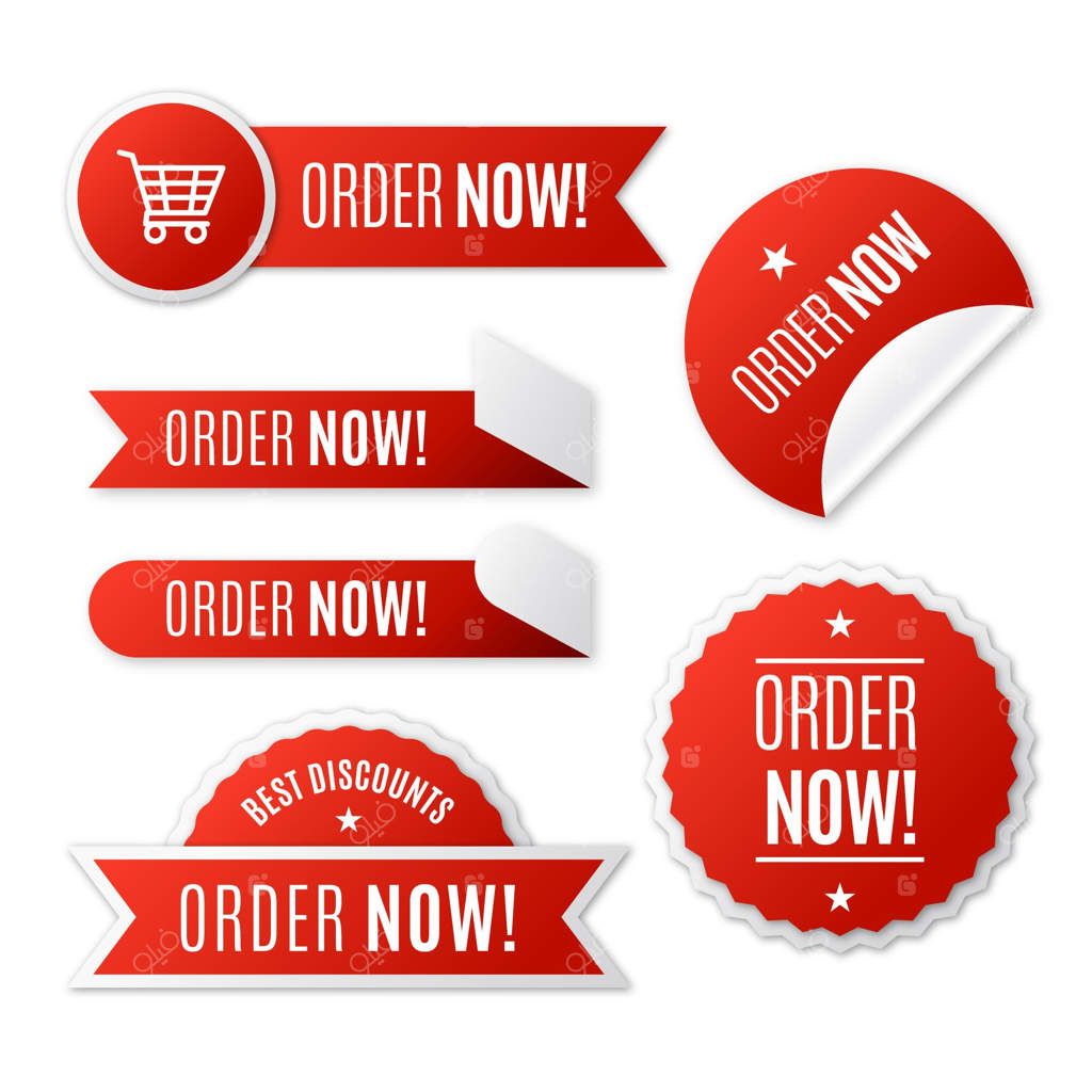 مجموعه برچسب‌های "همین حالا سفارش دهید"