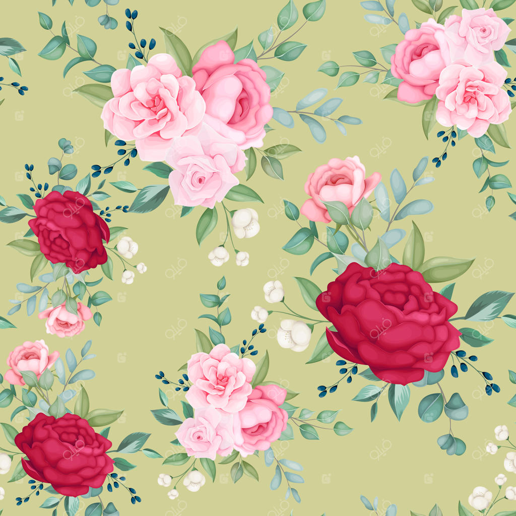 پترن گلدار زیبا و یکدست