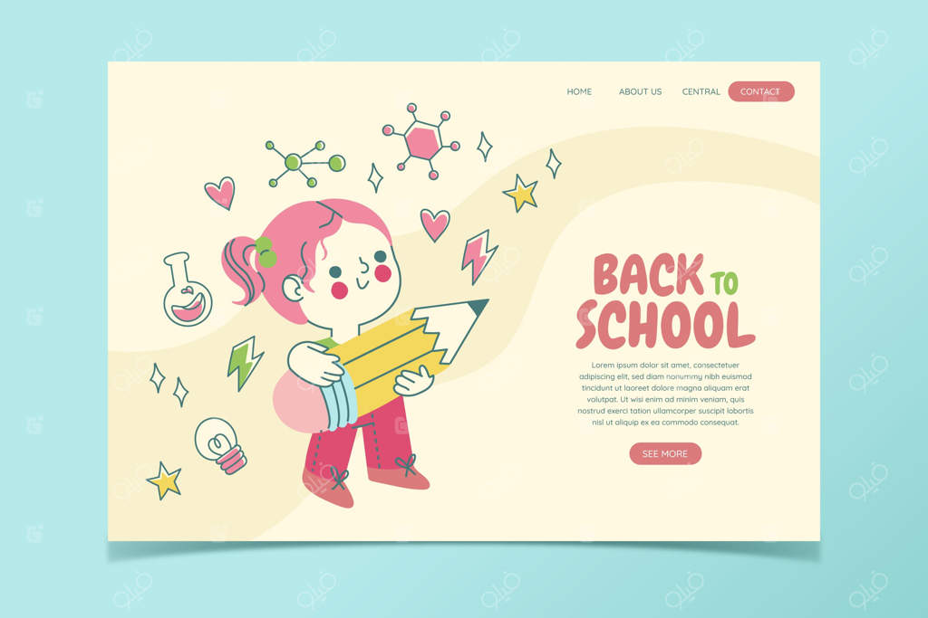 قالب صفحه فرود بازگشت به مدرسه