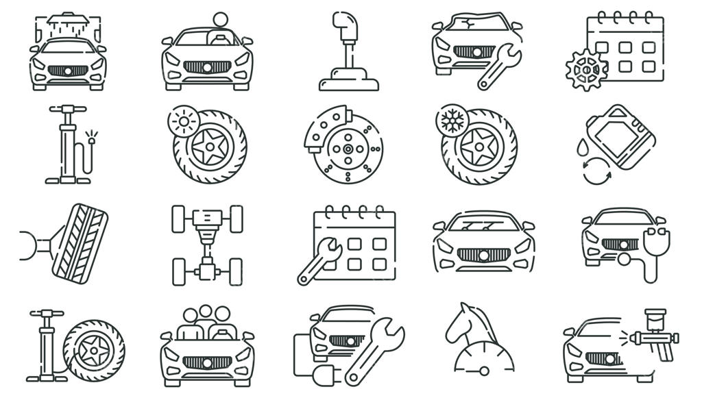 آیکون‌های خطی سرویس خودرو: مجموعه‌ای از ۲۰ آیکون بی‌نظیر و دقیق برای تعمیر و نگهداری خودرو، مناسب برای طراحی‌های خودرو و کسب‌وکارهای مکانیکی. مناسب برای وب‌سایت‌ها، اپلیکیشن‌ها و پوسترها.