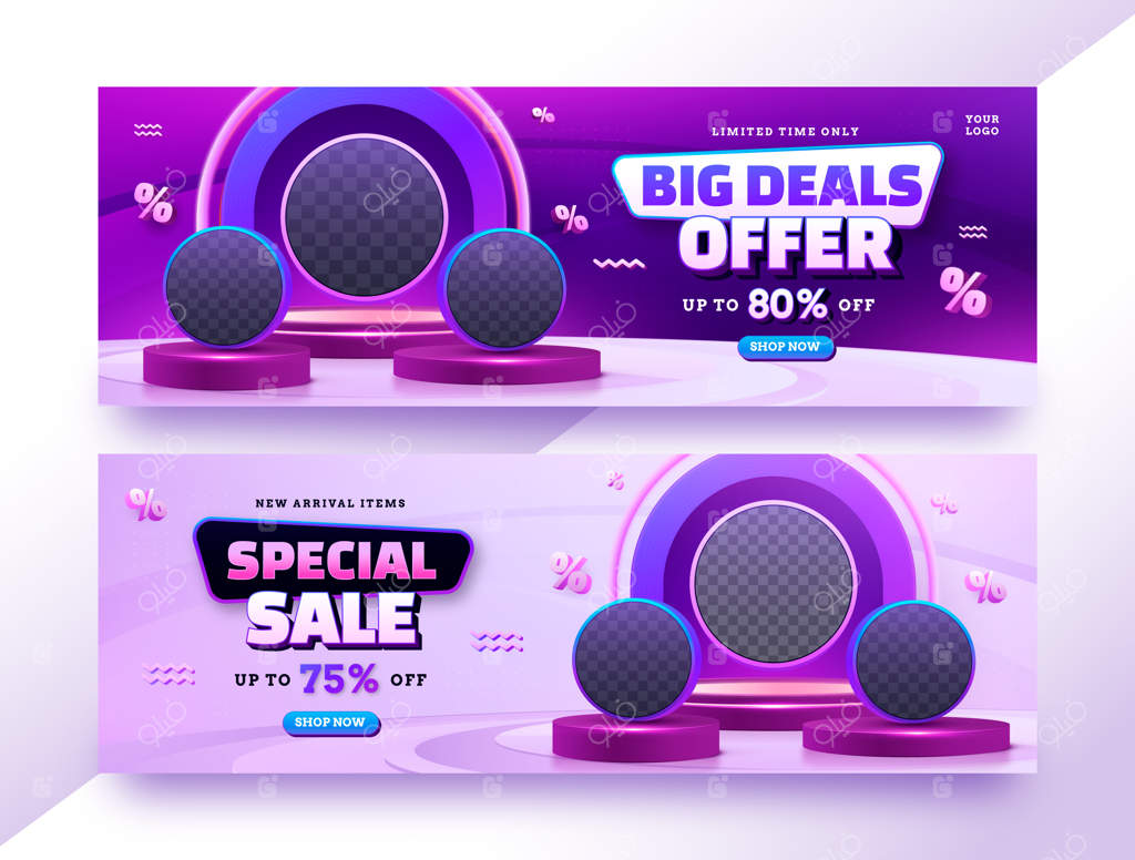 بنر افقی واقعی برای پودیوم