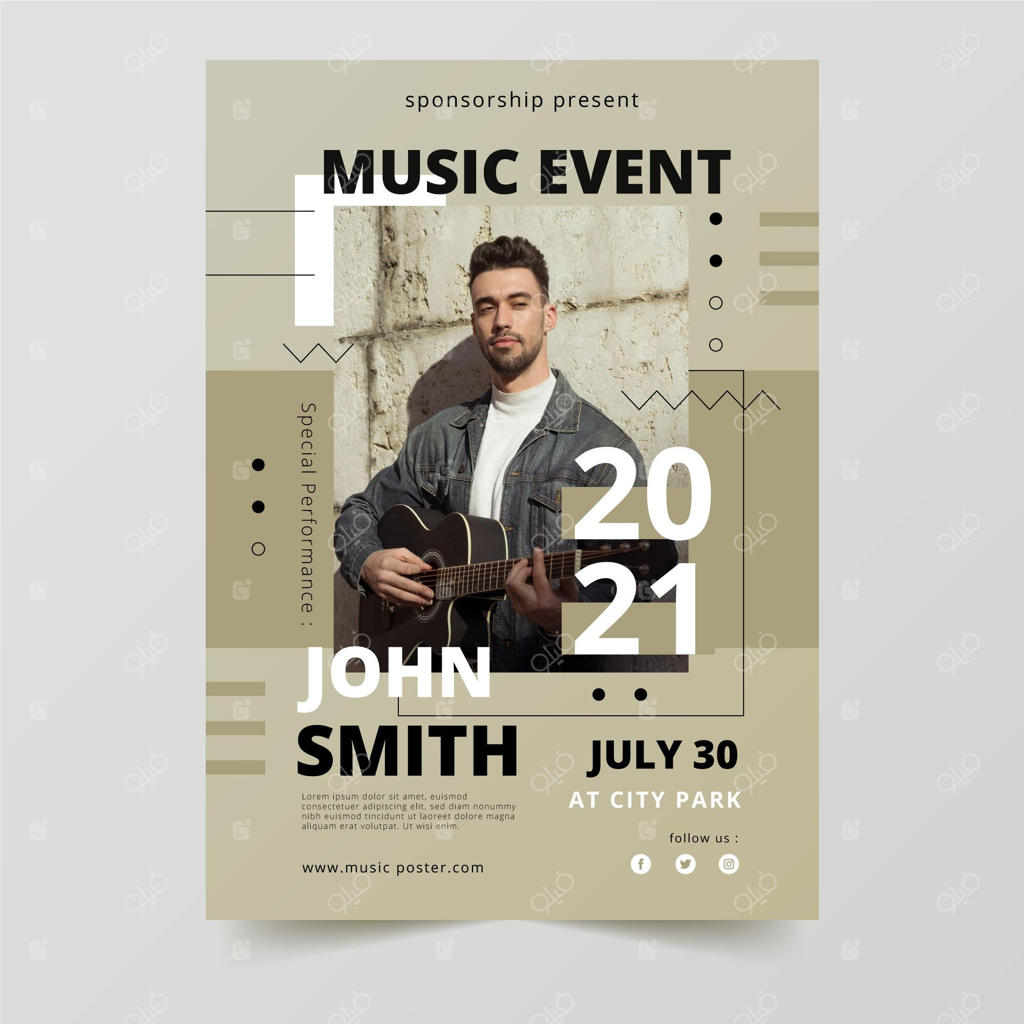 پوستر رویداد موسیقی ۲۰۲۱ همراه با عکس