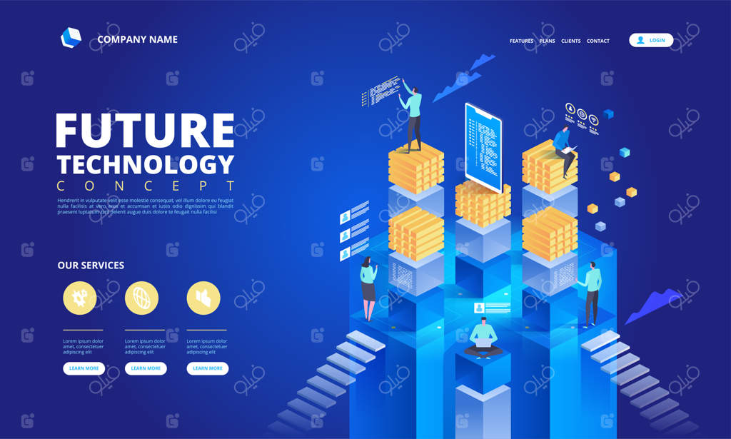 مفهوم ایزومتریک فناوری: تصویری از آینده ی پیشرفته و مدرن
