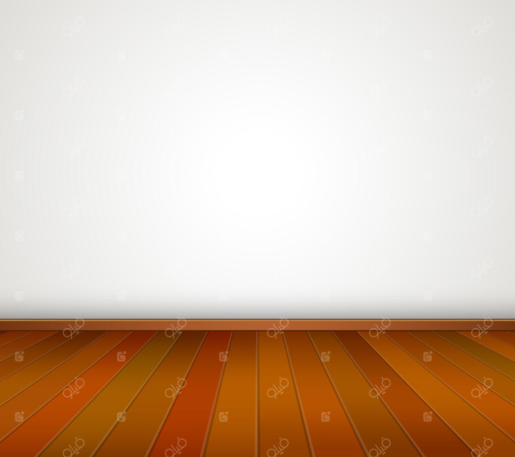 اتاق خالی با دیوارهای سفید و کفپوش چوبی