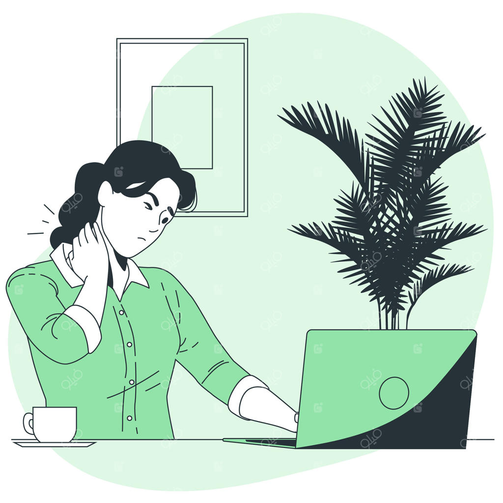 تصویر مفهومی درد گردن