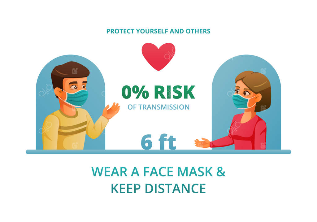 پوستر فاصله‌گذاری اجتماعی