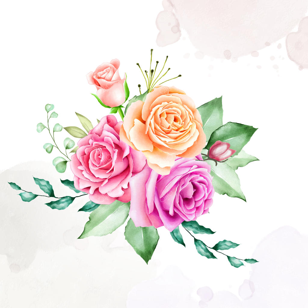 مجموعه قاب دسته گل آبرنگی