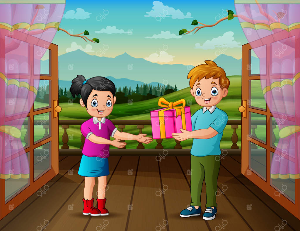 پسر رمانتیک به دختر مورد علاقه‌اش هدیه می‌دهد