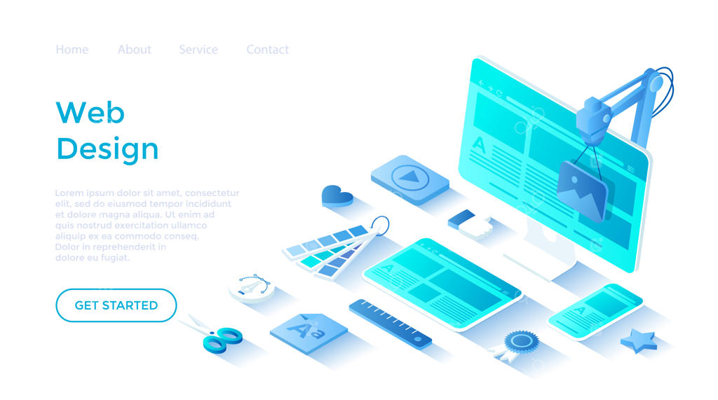 طراحی UI/UX و لندینگ پیج وب‌سایت برای مانیتور، لپ‌تاپ، تبلت و موبایل