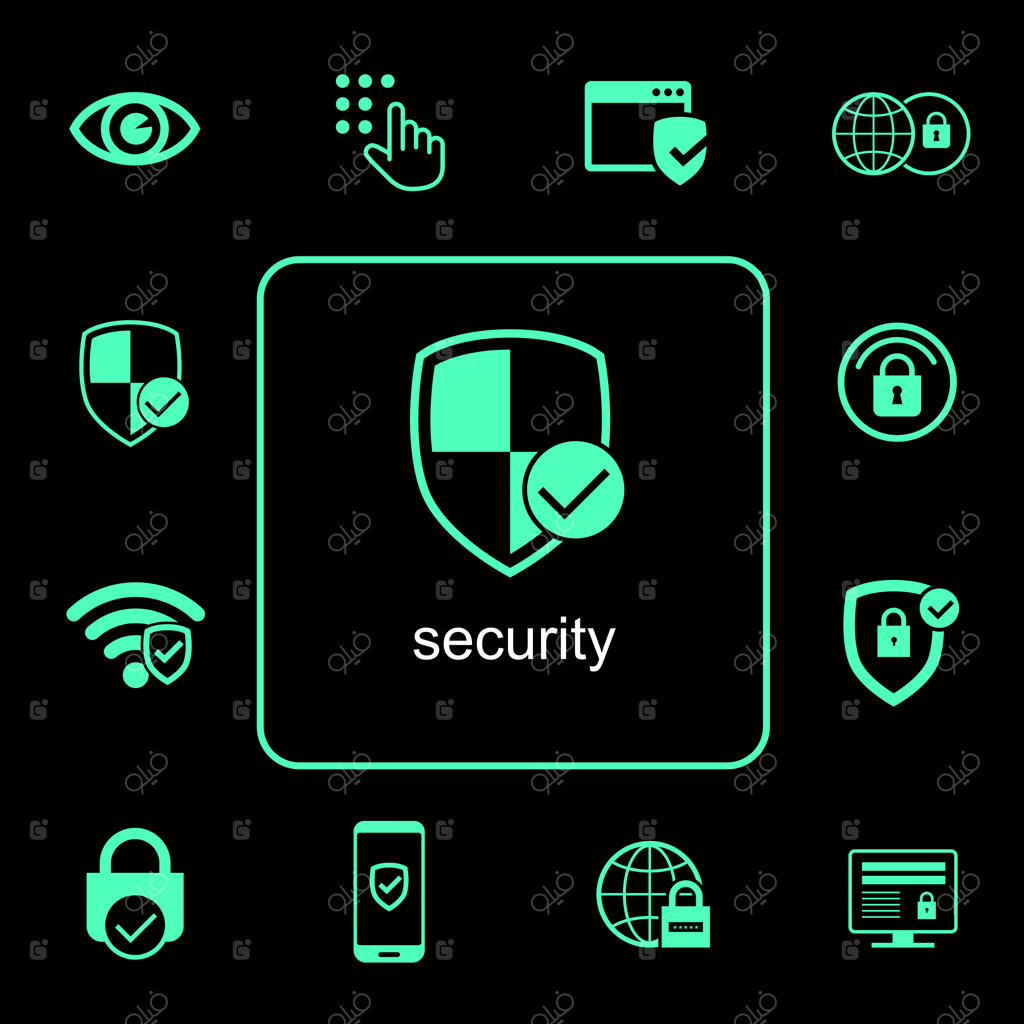 مجموعه آیکون‌های امنیت آنلاین