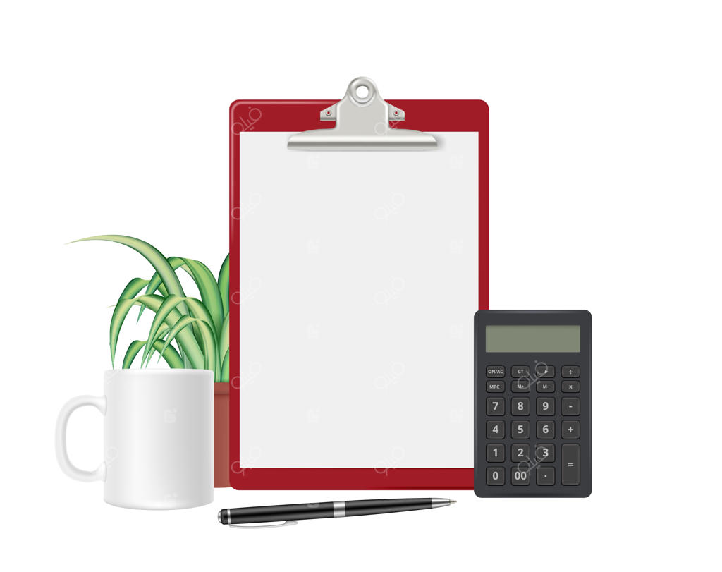 لوازم کار: گزارش حسابداری، تنظیم اظهارنامه مالیاتی، محاسبات بانکی و مالی، کاغذ سفید، قلم و ماگ - مفهوم کار اداری وکتوری