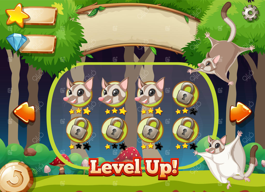 قالب بازی با تصویر پس‌زمینه حیوانات