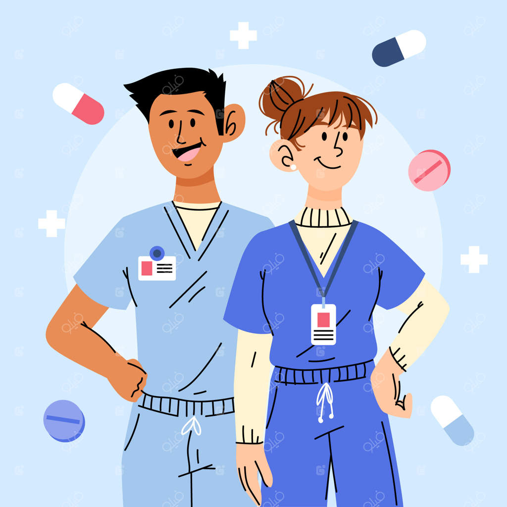 تصویرسازی ساده برای هفته ملی پرستاران