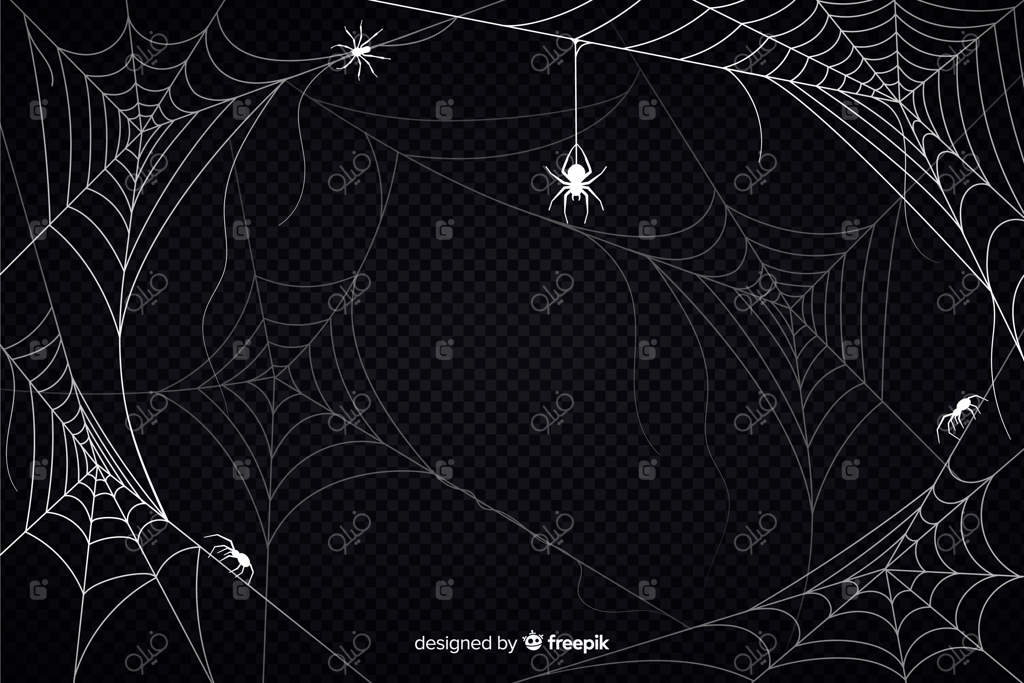 پس‌زمینه هالووین با تار عنکبوت و عنکبوت‌ها