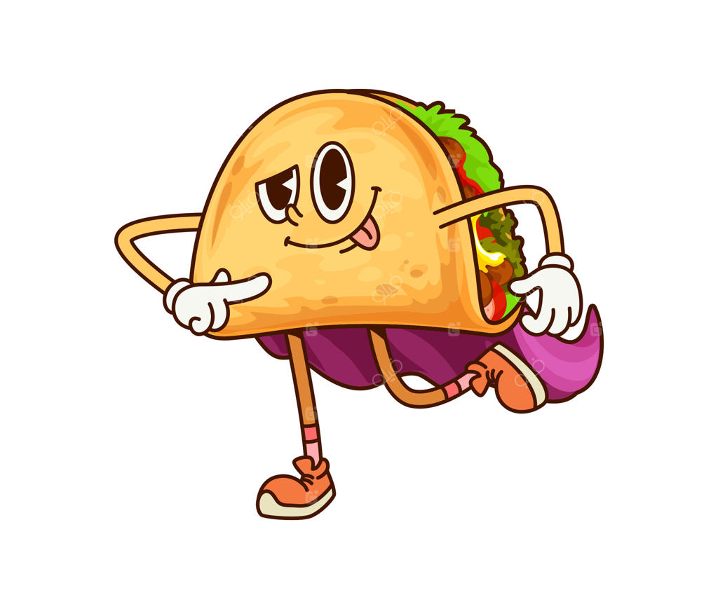 تصویرسازی شخصیت تاکو بازیگوش برای طراحی‌های جذاب وکتور حرفه‌ای