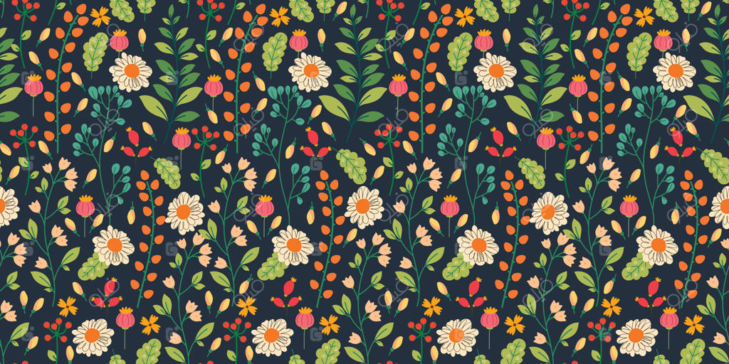 طرح گلدار رنگارنگ