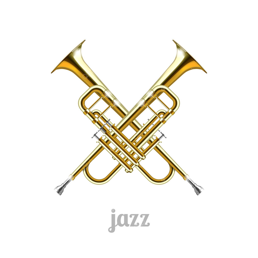 آیکون لوگوی جاز: دو لوله متقاطع روی پس‌زمینه سفید - تصویر وکتور