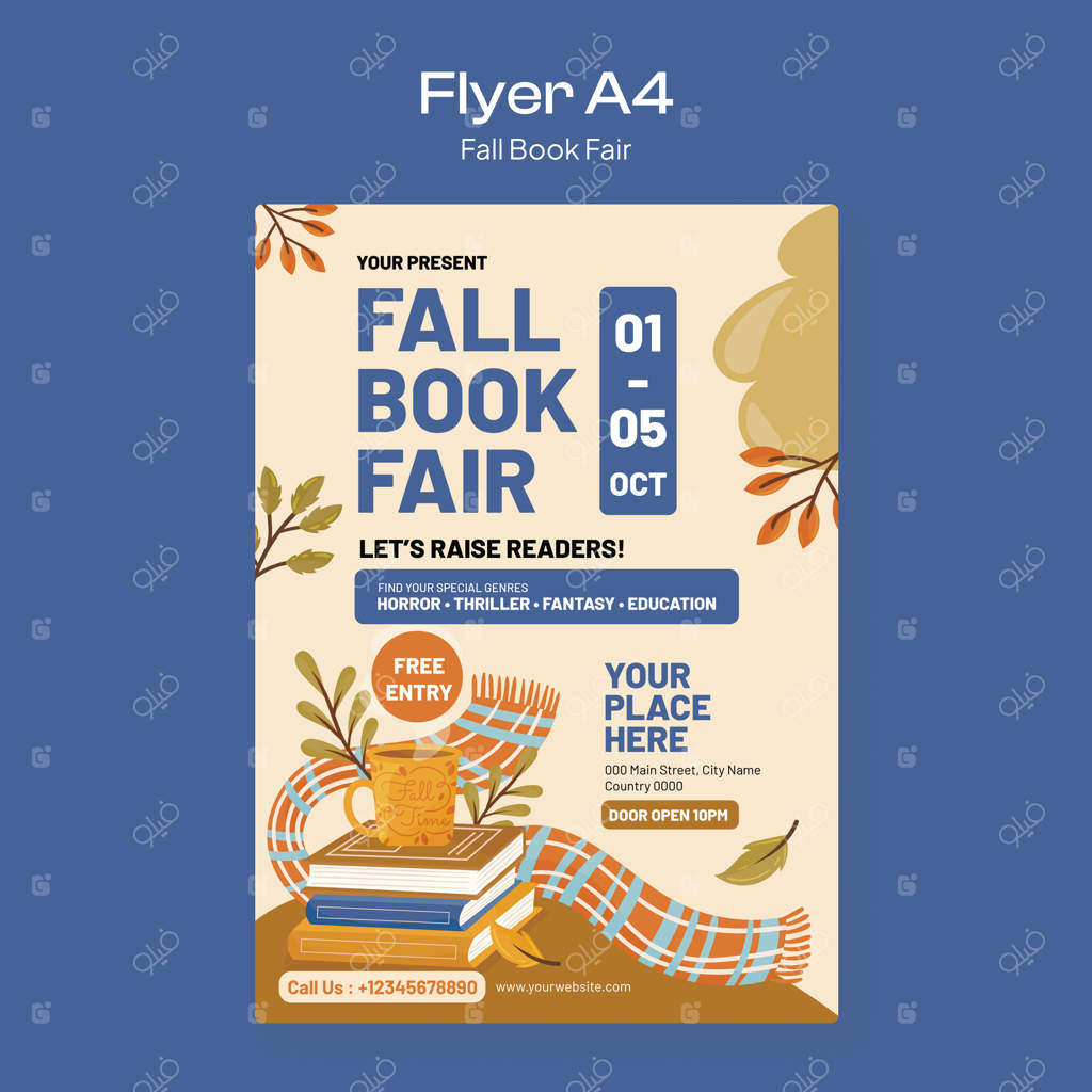 اعلان نمایشگاه کتاب پاییزه – آبی