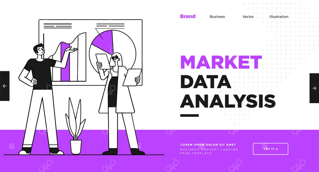 الگوهای اسلاید ارائه یا طراحی وب‌سایت صفحه فرود: مفاهیم تصویری برای کسب‌وکارها