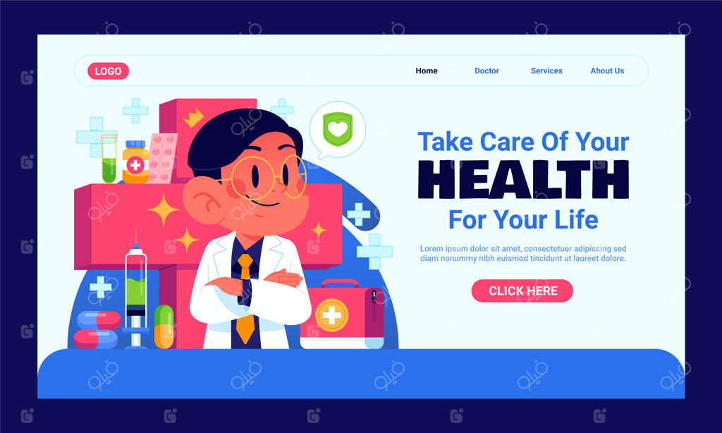 قالب صفحه فرود پزشکی مدرن و ساده