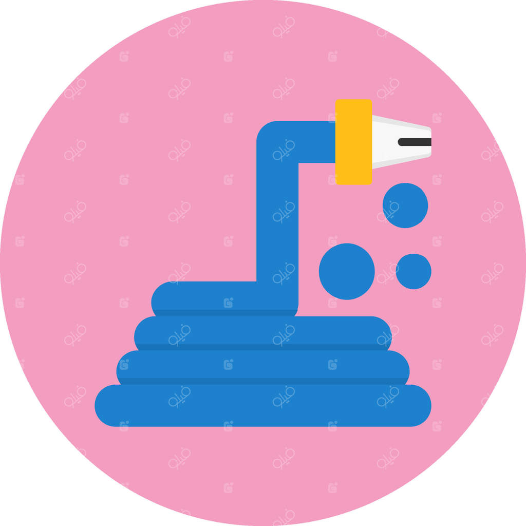 آیکون شلنگ باغ به سبک دایره تخت