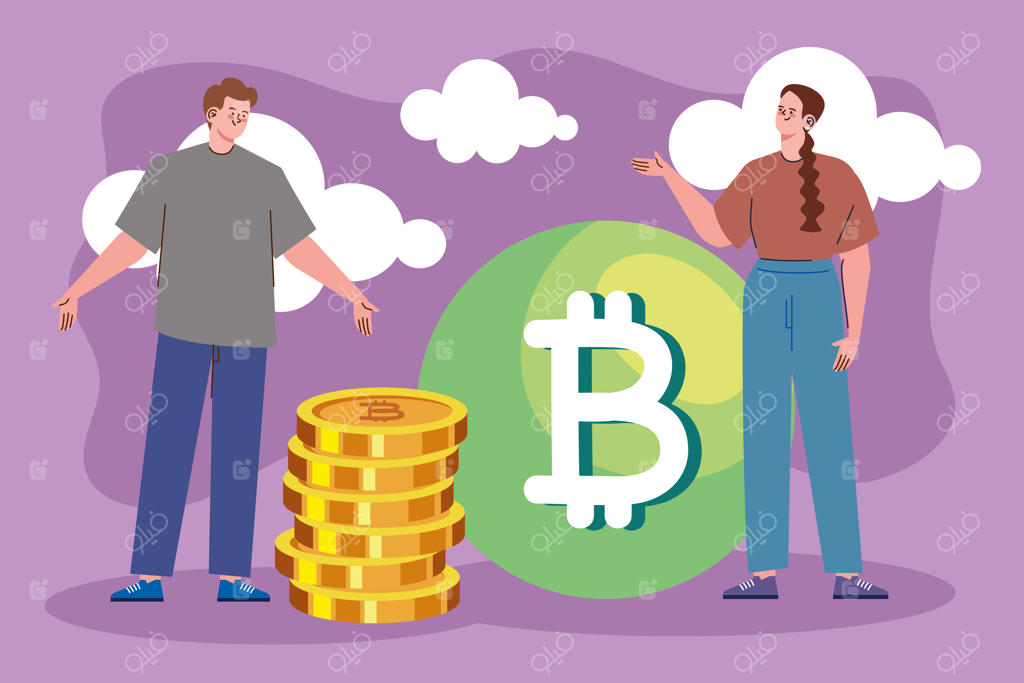 زوج جوان با بیت‌کوین‌ها