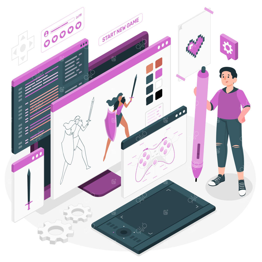 تصویرسازی مفهومی توسعه‌دهنده بازی ویدیویی