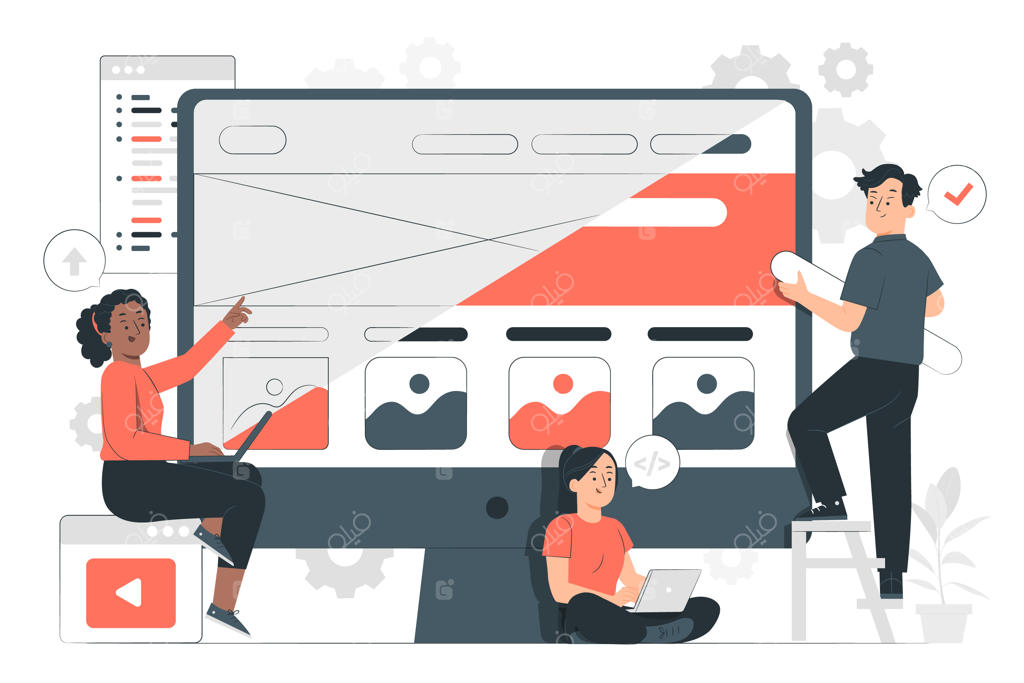 تصویرسازی مفهومی تیم UI/UX