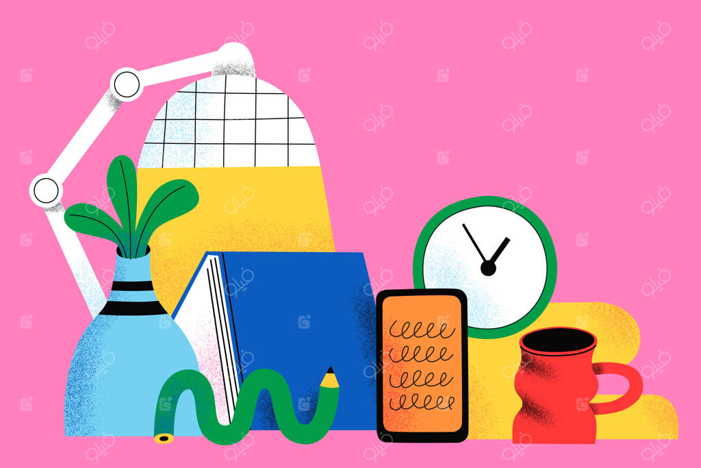 زمینه فضای کاری منظم