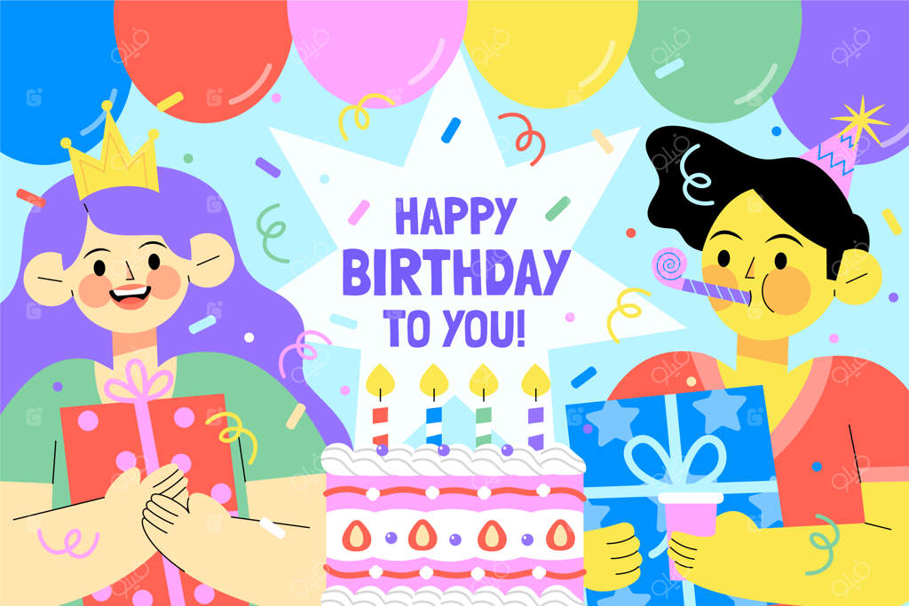 زمینه‌ی تخت برای جشن تولد