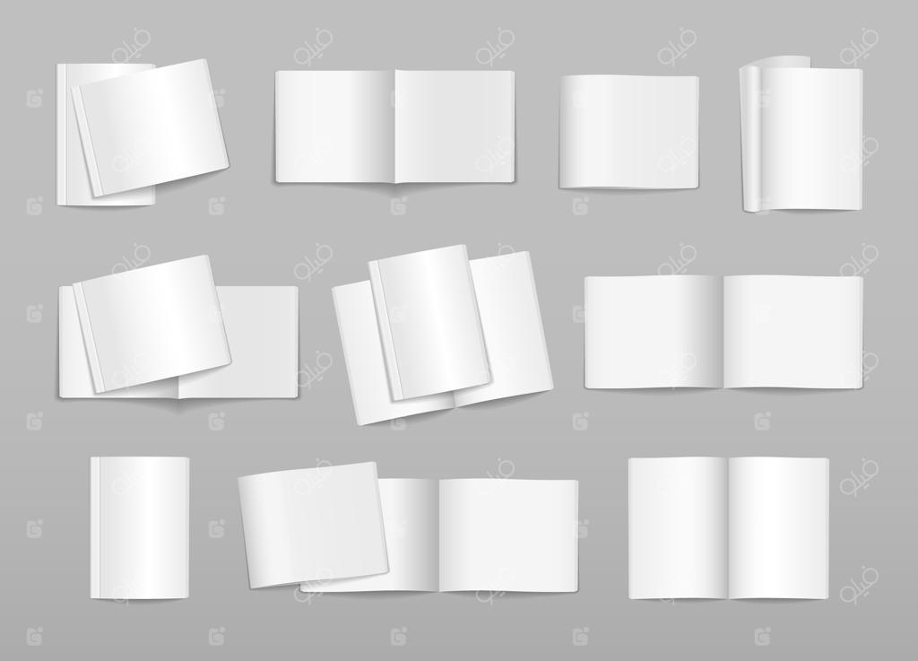 جلد مجله، کتاب، کتابچه و بروشور خالی و معلق