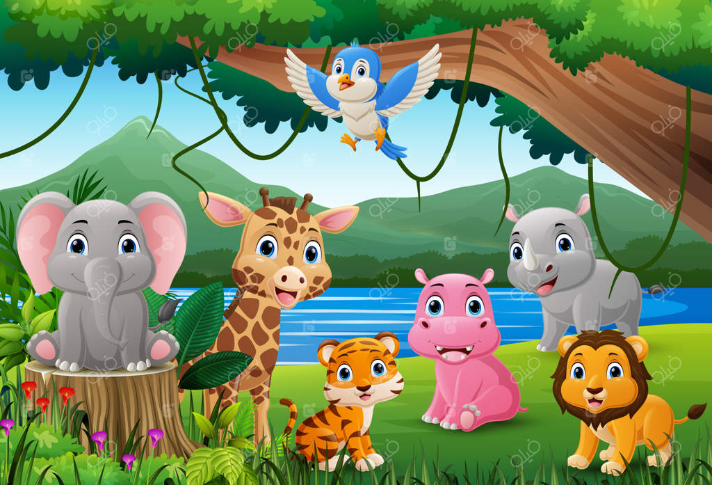 حیوانات کارتونی در جنگل وحشی