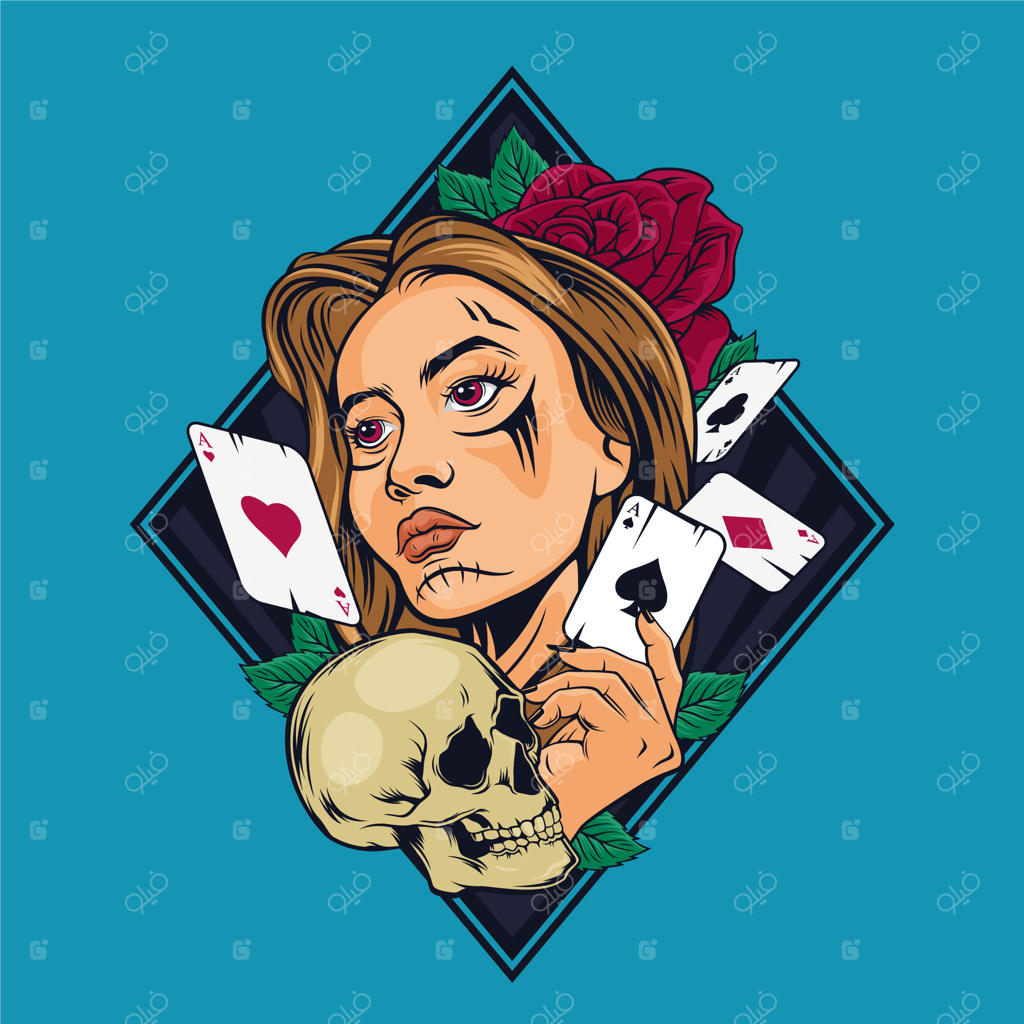 نقاشی دستی تتوی سبک چیکانو