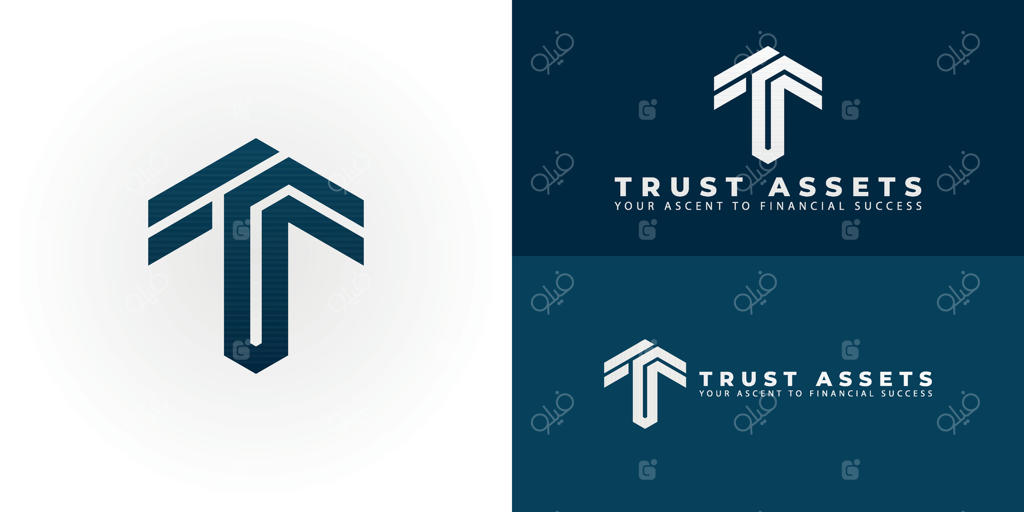 نماد پویای TA برای امور مالی و سرمایه‌گذاری شامل یک فلش رو به بالا است که رشد، جهت‌گیری استراتژیک و پیشرفت پایدار را نشان می‌دهد و به‌طور مؤثری به صعود مالی و اعتماد اشاره دارد.