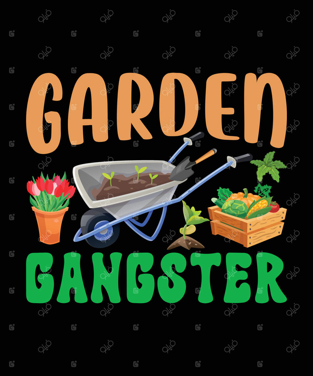 طرح تیشرت "باغبان گنگستر" برای علاقه‌مندان به باغبانی